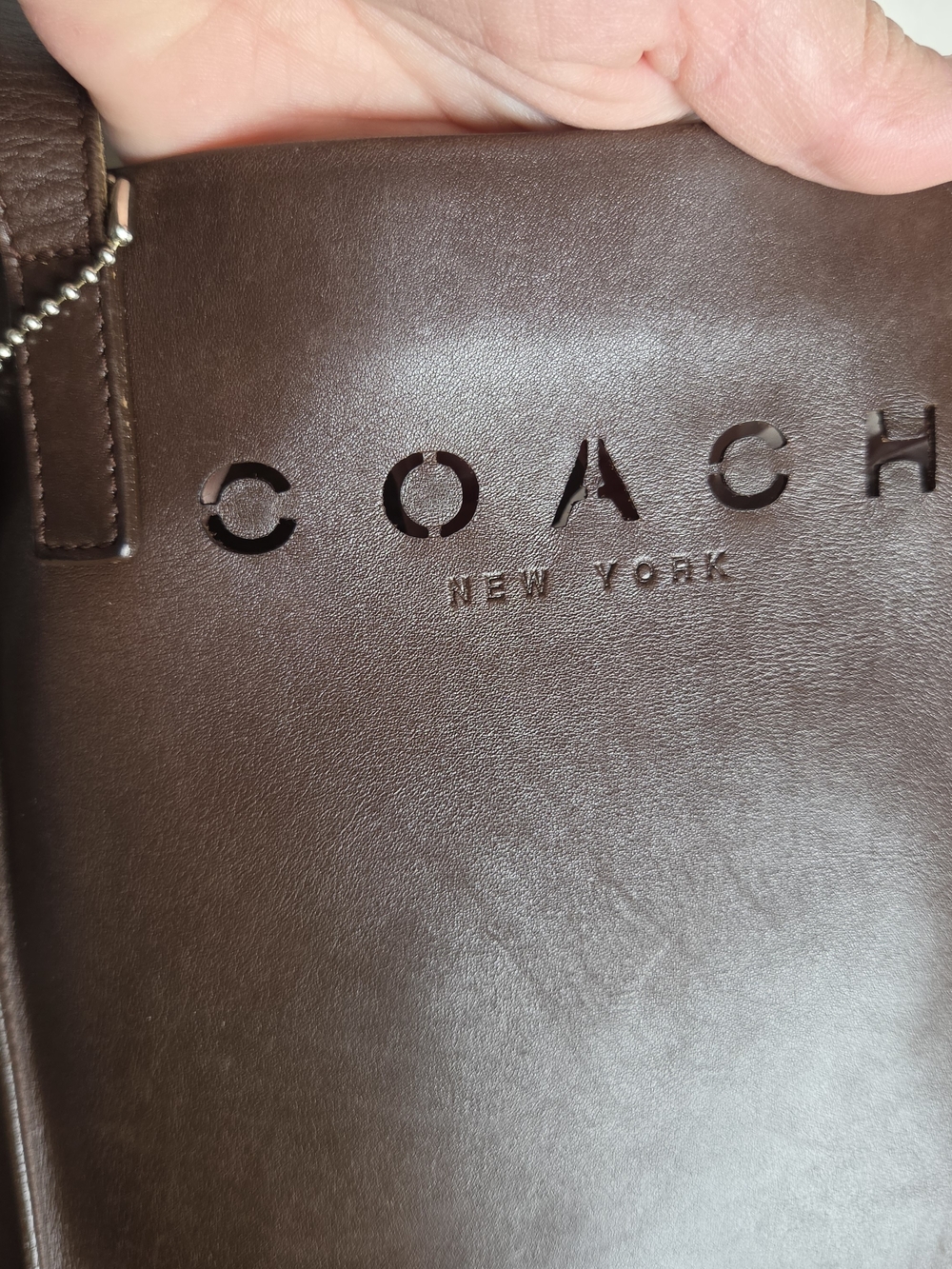 RARE Coach Vintage Leather Cut-Out Tote Bucket Handbag - Picture 8 of 12